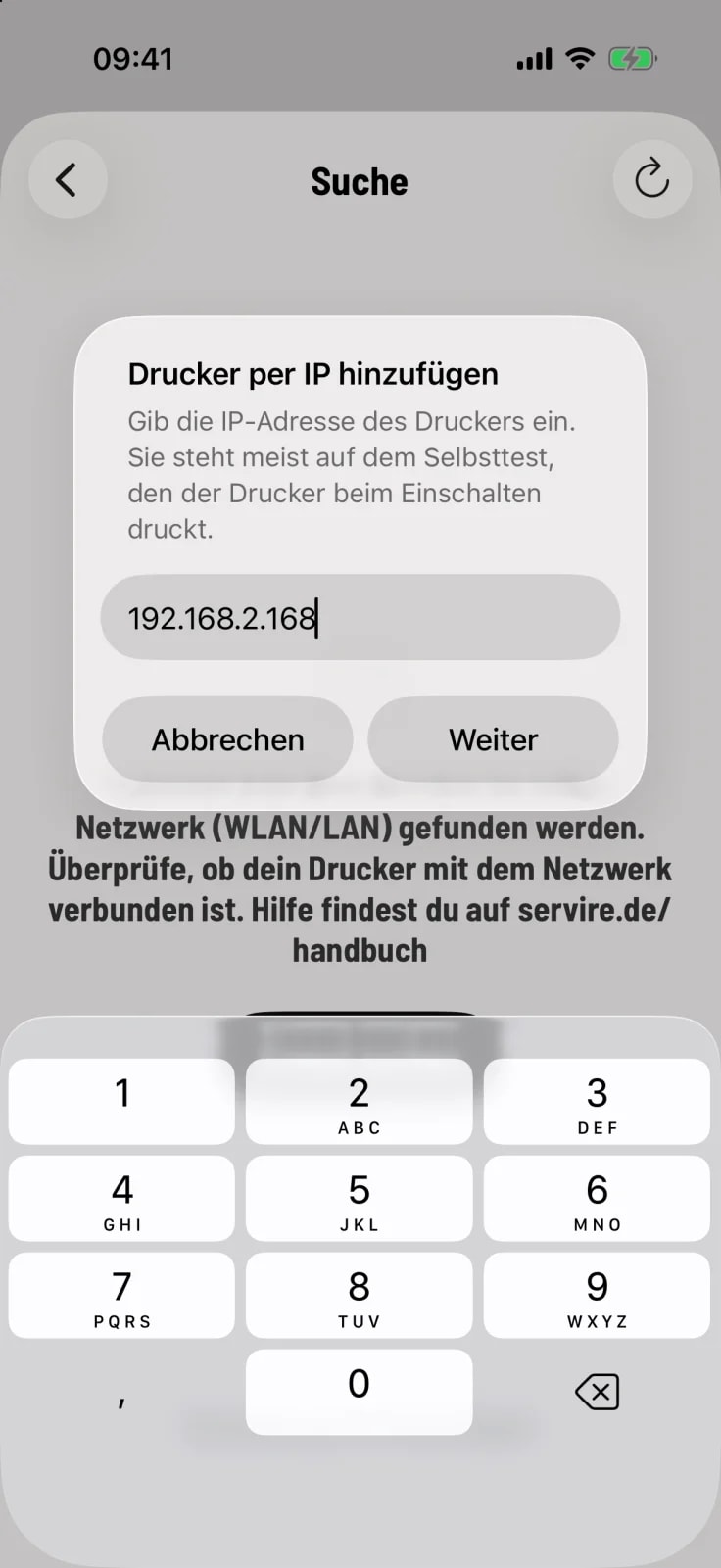 IP-Adresse eingeben