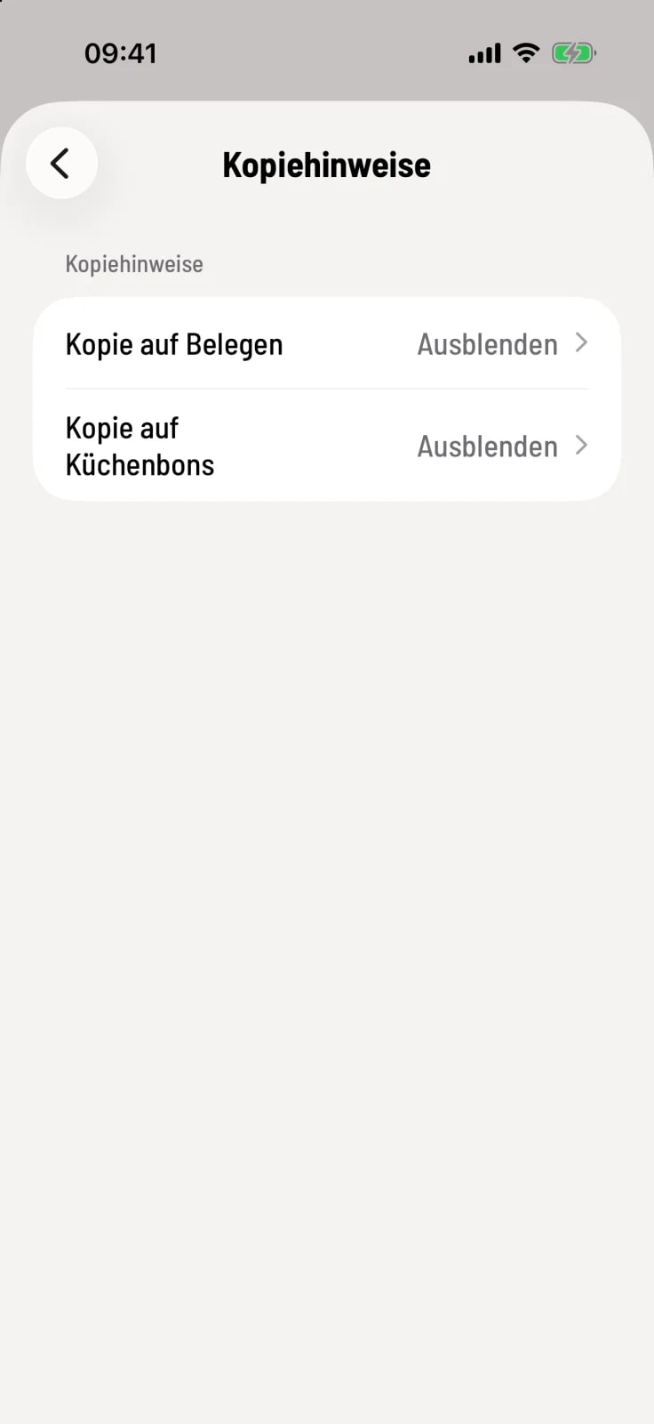 Kopie-Vermerk einstellen