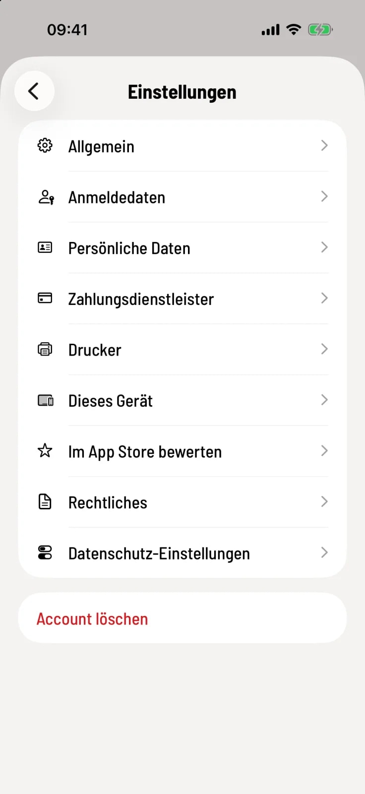 Einstellungen öffnen