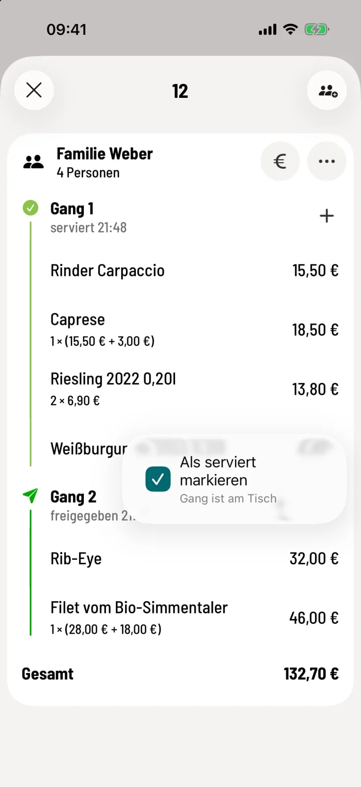 Gang abhaken