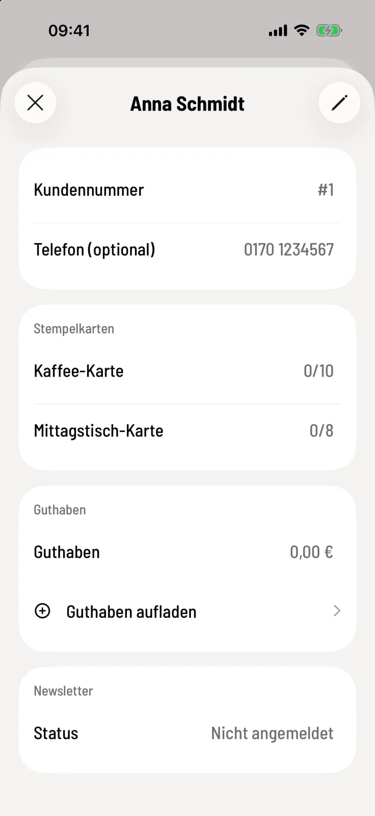 Gastblatt öffnen