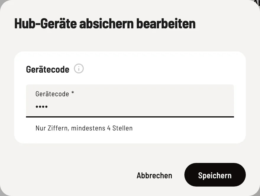 Code eingeben