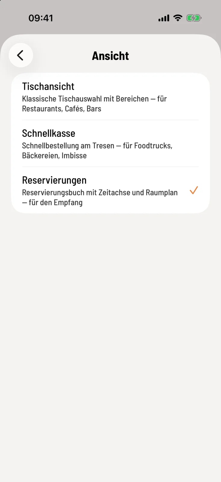 Ansicht wählen
