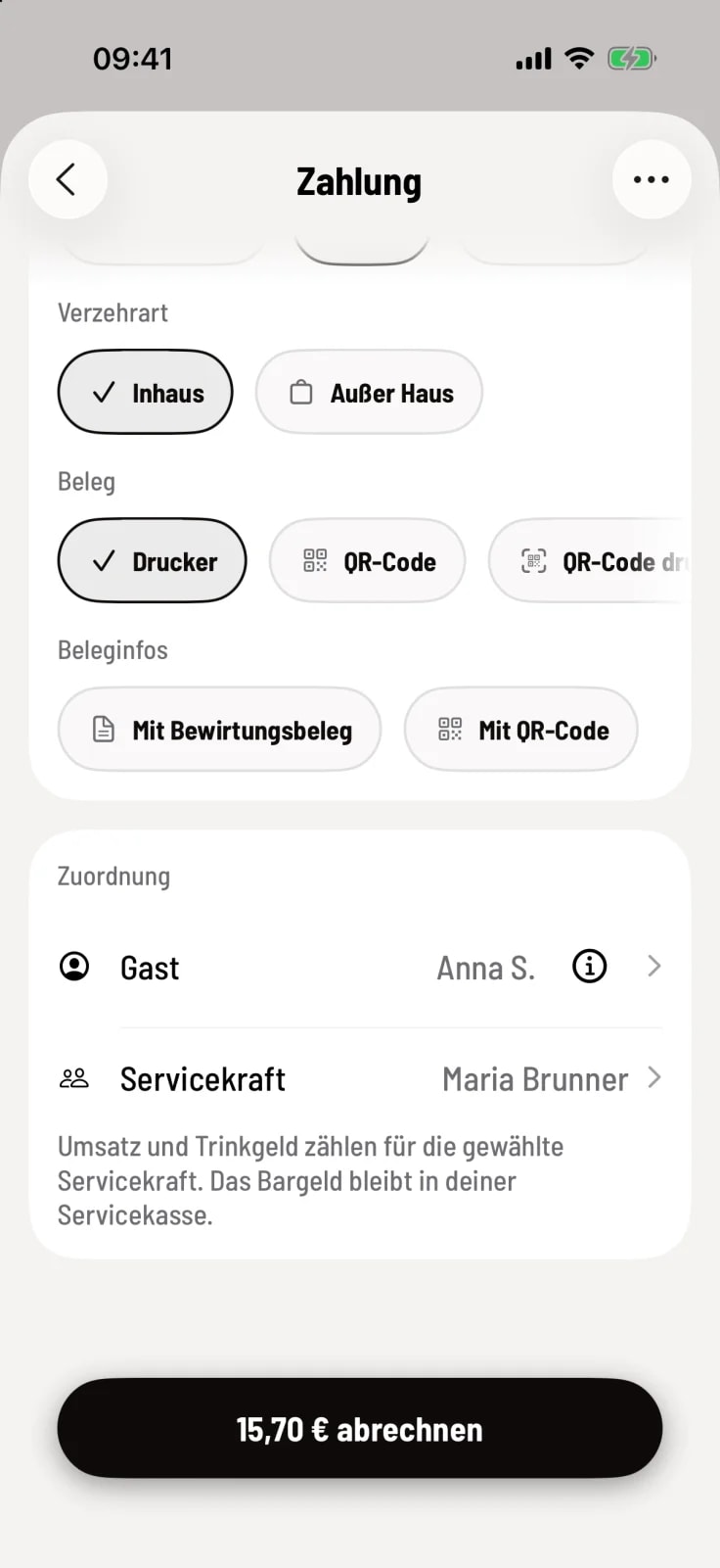 Gast ist zugeordnet