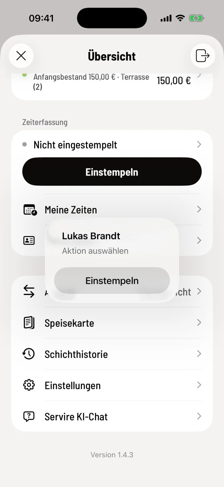 Select action
