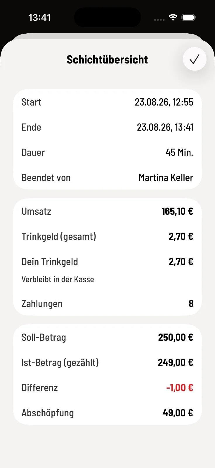 Fertig!