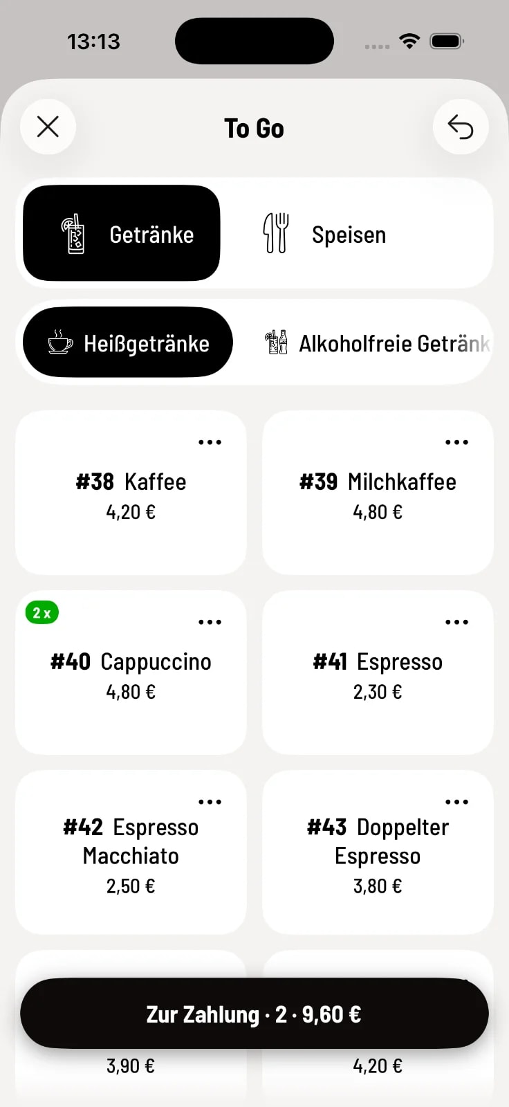 Der Warenkorb der Schnellkasse