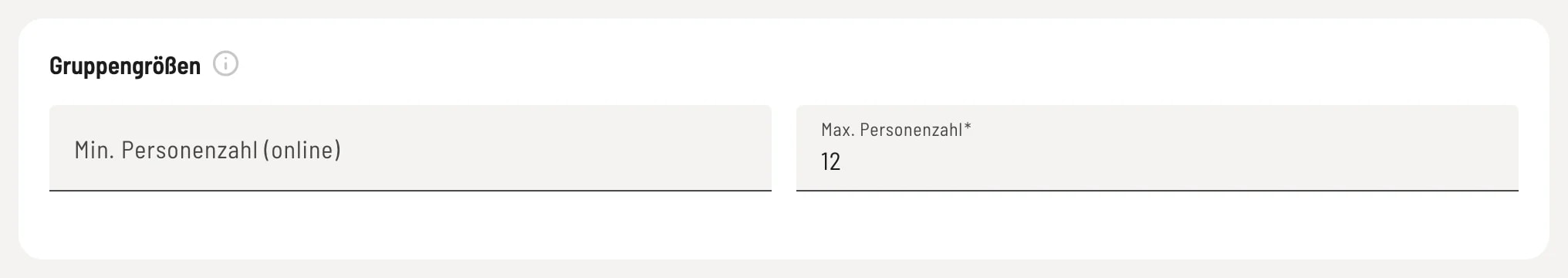Personenzahl begrenzen
