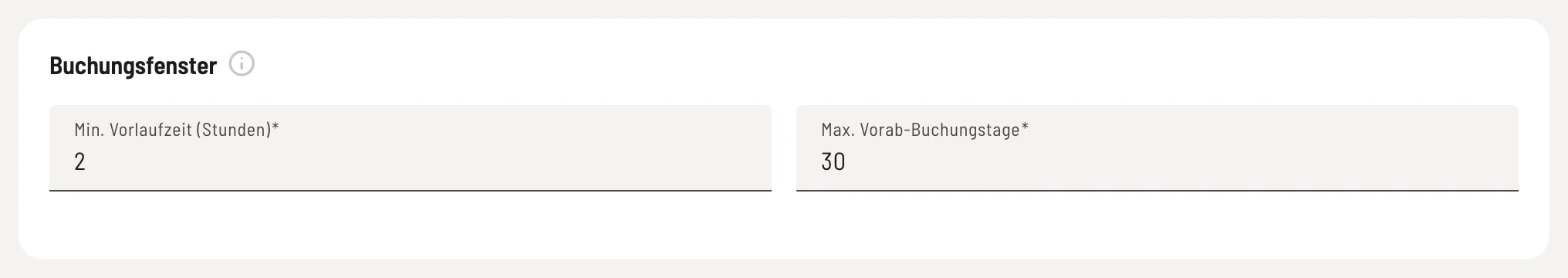 Vorlauf und Vorausbuchung