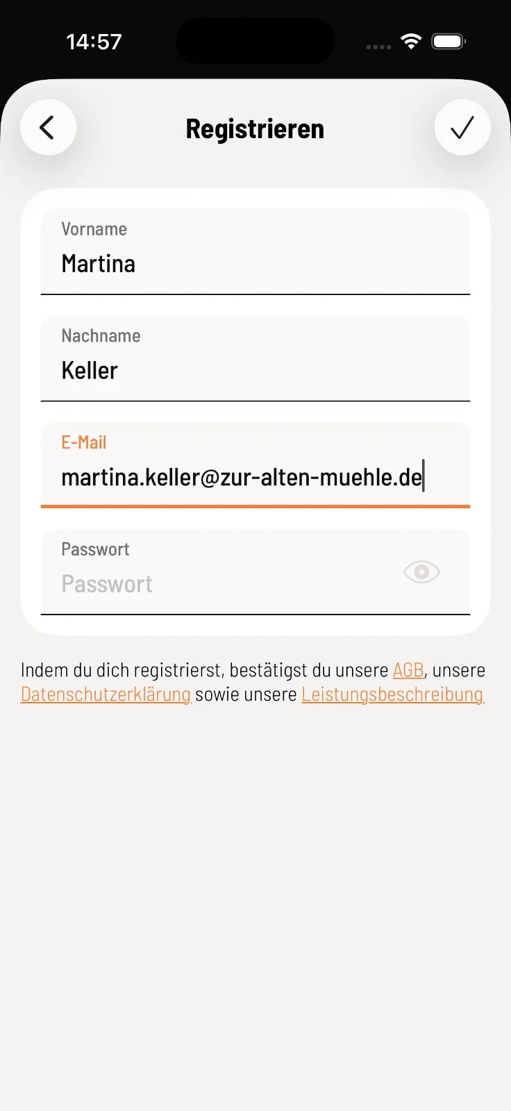 3. Formular ausfüllen und bestätigen